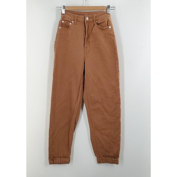 H&M Women's Brown High Waist Jeans Size 0‎ - Picture 1 of 4